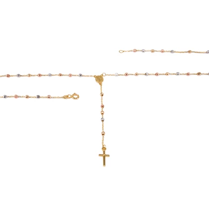 Tricolor arany rózsafüzér nyaklánc