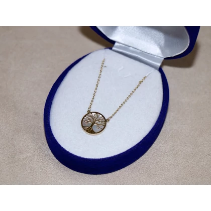 Új arany anker + gyöngyház életfa lánc Új arany anker + gyöngyház életfa lánc