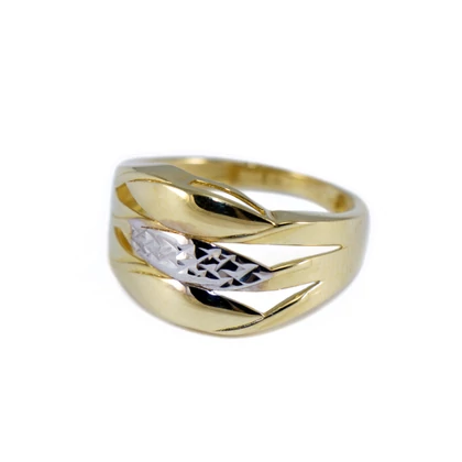 Vésett bicolor arany gyűrű