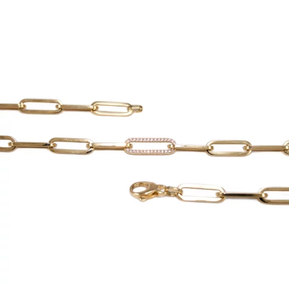 Köves betétes anker arany nyaklánc