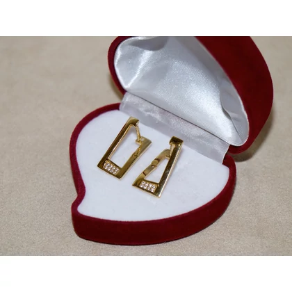 Új arany köves szögletes fantázia fülbevaló Új arany köves szögletes fantázia fülbevaló