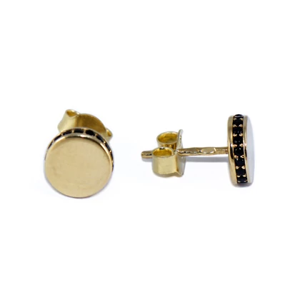 Fekete köves arany fülbevaló