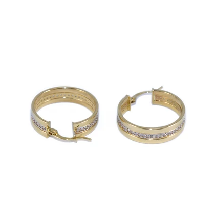 Kősoros karika arany fülbevaló