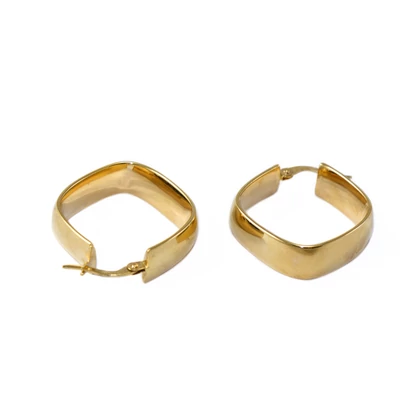 Modern szögletes arany fülbevaló