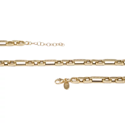 Mintás barakka jellegű arany nyaklánc