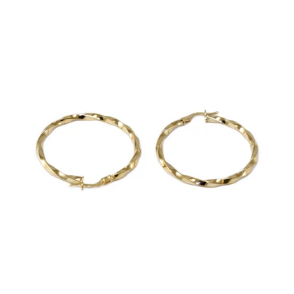 Csavart arany karika fülbevaló