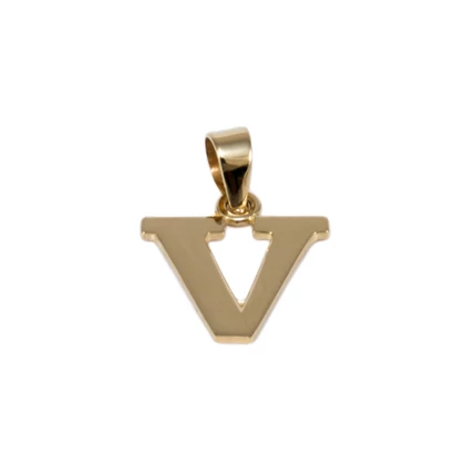 Fényes V betű arany medál