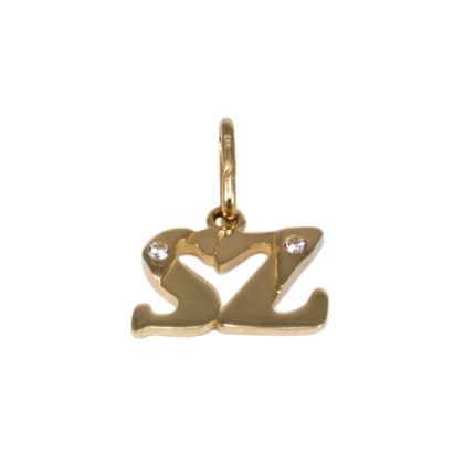 Köves SZ betű arany medál