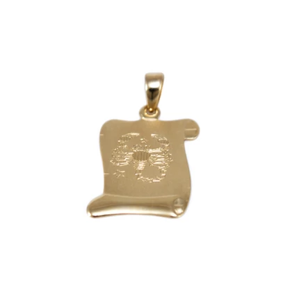 Skorpió pergamen arany medál