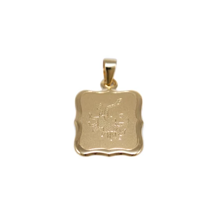 Mattított arany rák medál