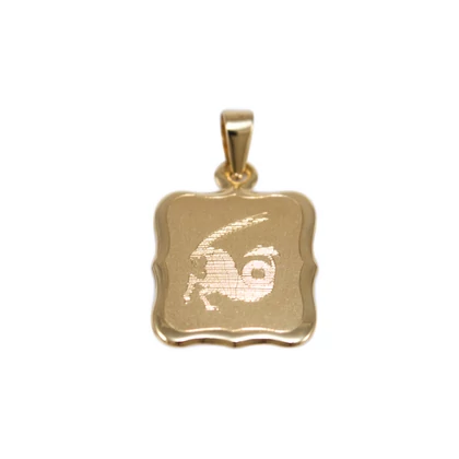 Mattított arany bak medál