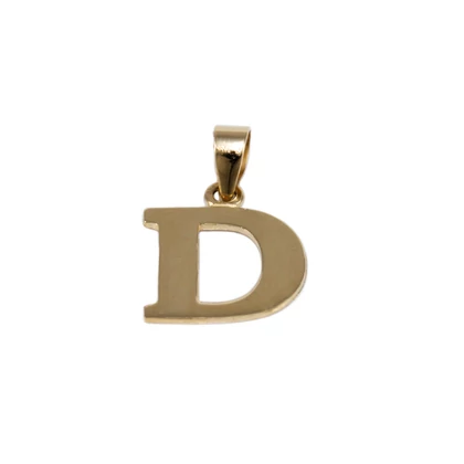 Fényes D betű arany medál