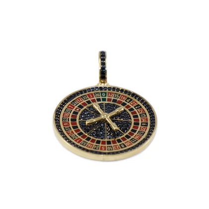 Zománcos- köves rulett arany medál