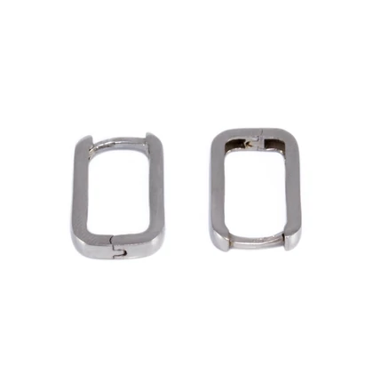 Szögletes fehérarany fülbevaló