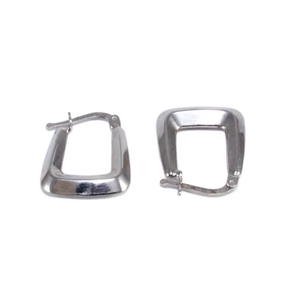 Szögletes fehérarany fülbevaló