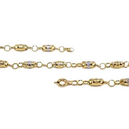 Bicolor arany görög mintás nyaklánc