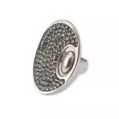 Swarovski kristályos hosszúkás ezüst gyűrű