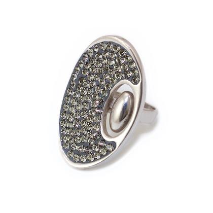 Swarovski kristályos hosszúkás ezüst gyűrű