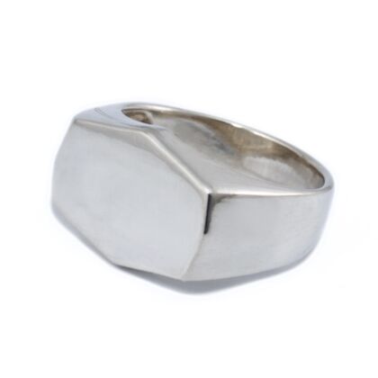 Hatszögletes ezüst pecsétgyűrű