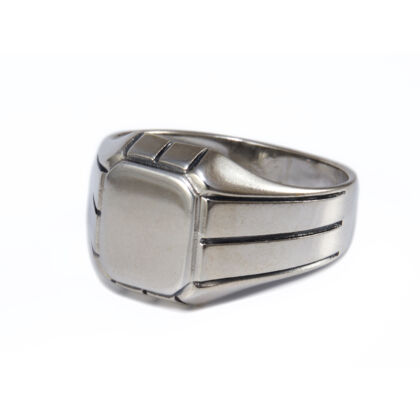 Fényes ezüst pecsétgyűrű