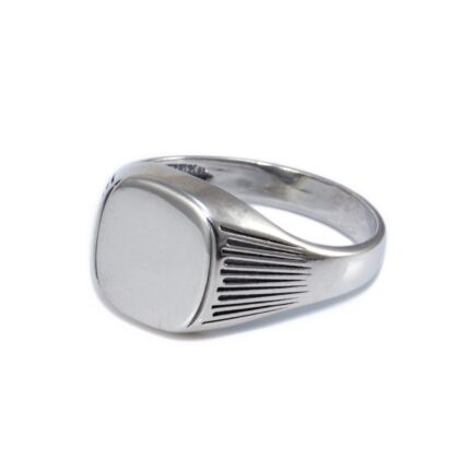 Szögletes ezüst pecsétgyűrű 