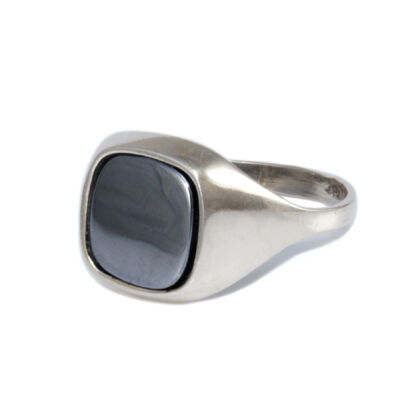 Hematit köves ezüst pecsétgyűrű