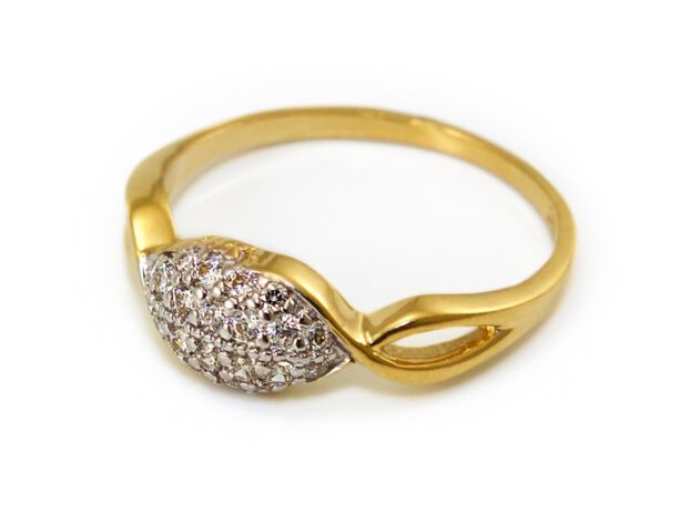 Áttört köves női arany gyűrű