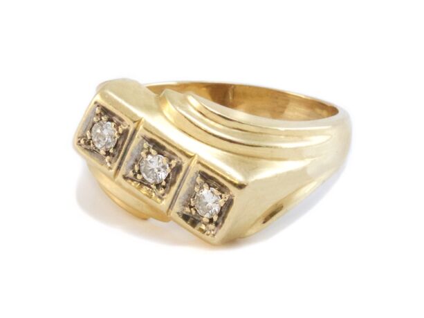 Gyémántköves arany gyűrű