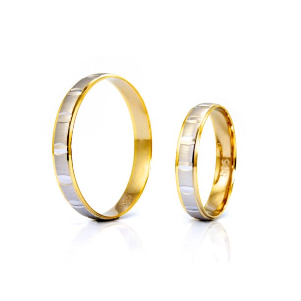 Bicolor arany karikagyűrű - Kifutó modell