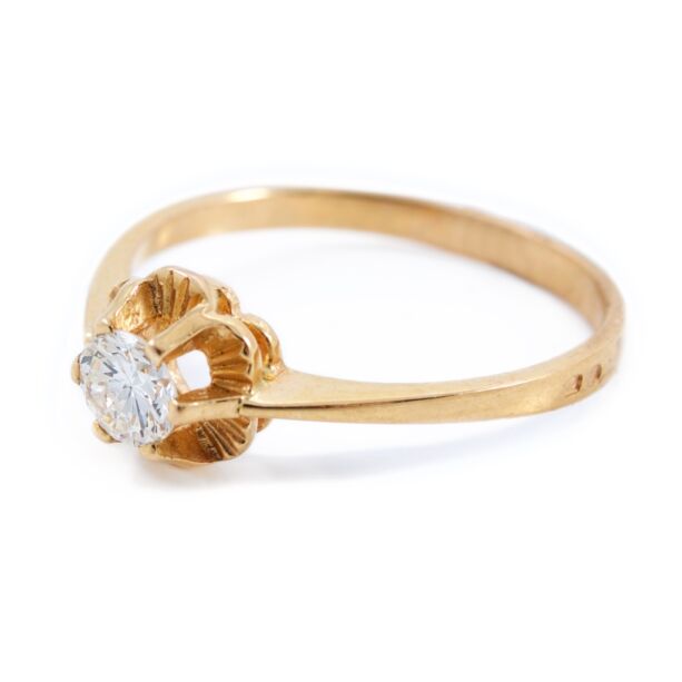 Sárga arany gyémánt gyűrű
