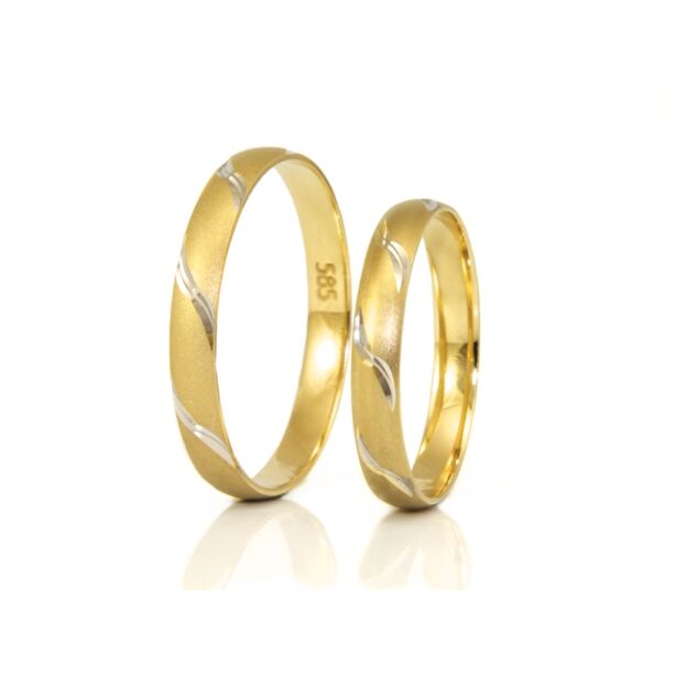 Vésett bicolor arany karikagyűrű - Kifutó modell