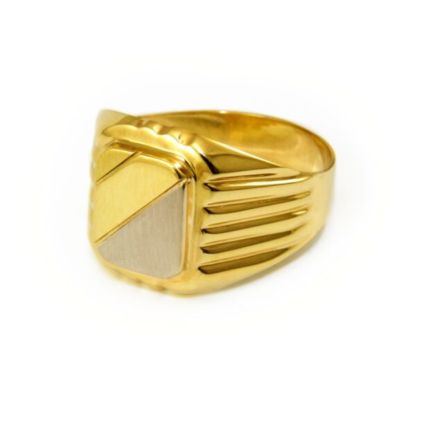 Bicolor arany férfi pecsétgyűrű