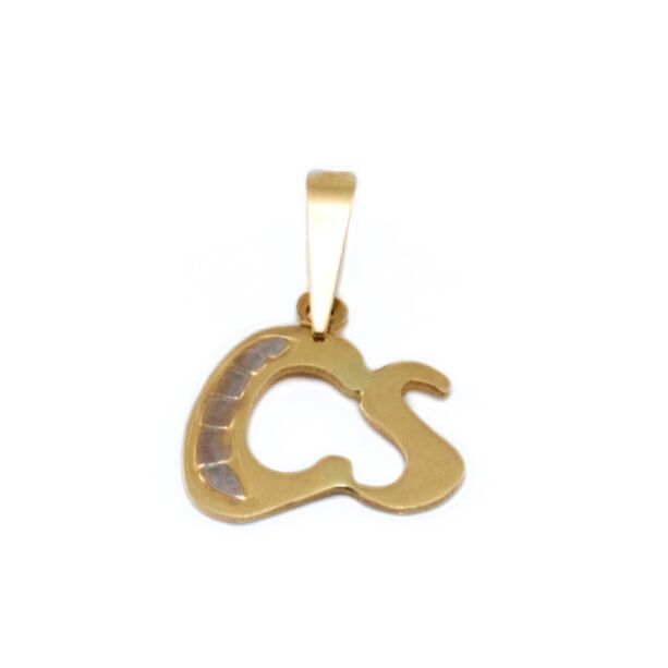 Bicolor arany "Cs" betű medál