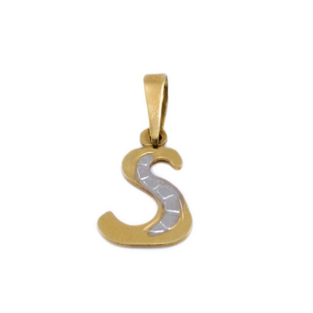 Bicolor arany "S" betű medál
