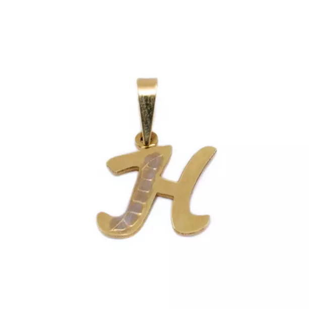 Bicolor arany "H" betű medál