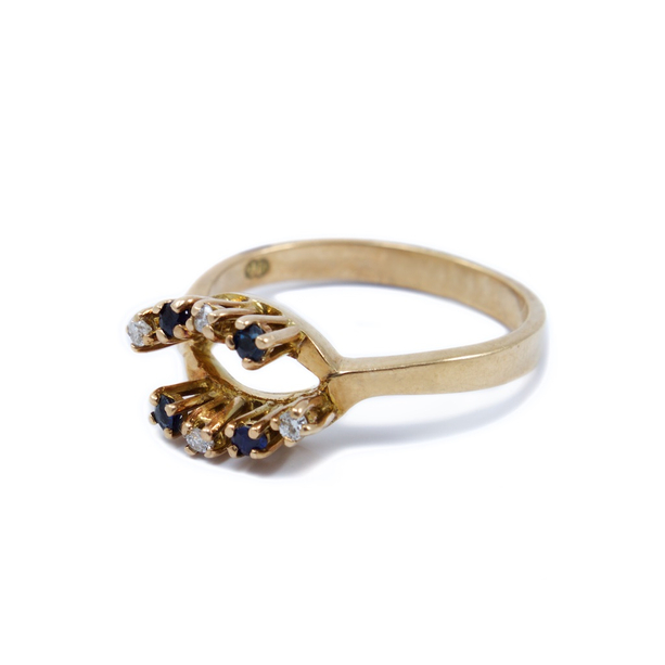 Sárga arany drágaköves gyűrű