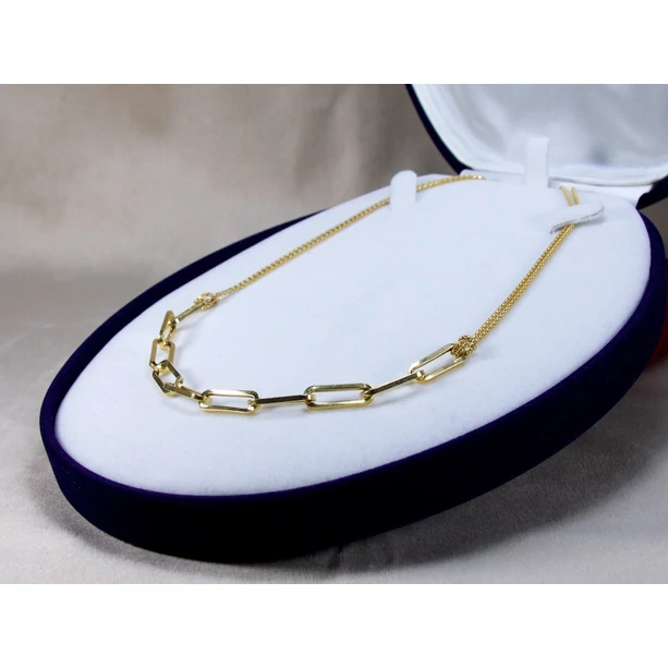 Új arany szőtt lánc ovális anker szemekkel Új arany szőtt lánc ovális anker szemekkel