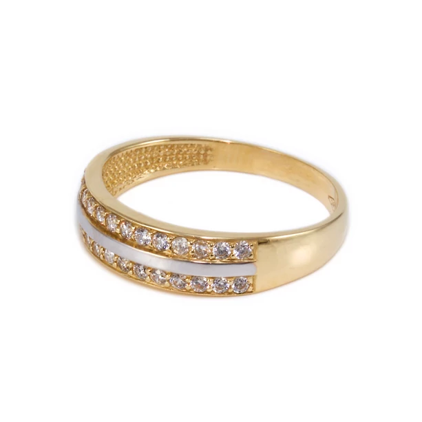 Bicolor köves arany gyűrű  Bicolor köves arany gyűrű