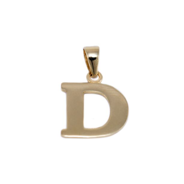 Fényes "D" betű arany medál