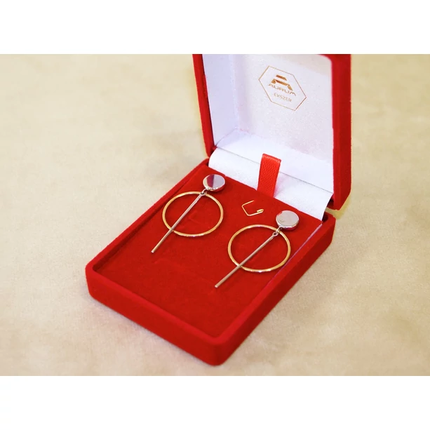 Új arany bicolor kör + pálcikák fülbevaló Új arany bicolor kör + pálcikák fülbevaló