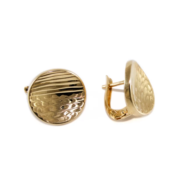 Mintás kerek arany fülbevaló Mintás kerek arany fülbevaló