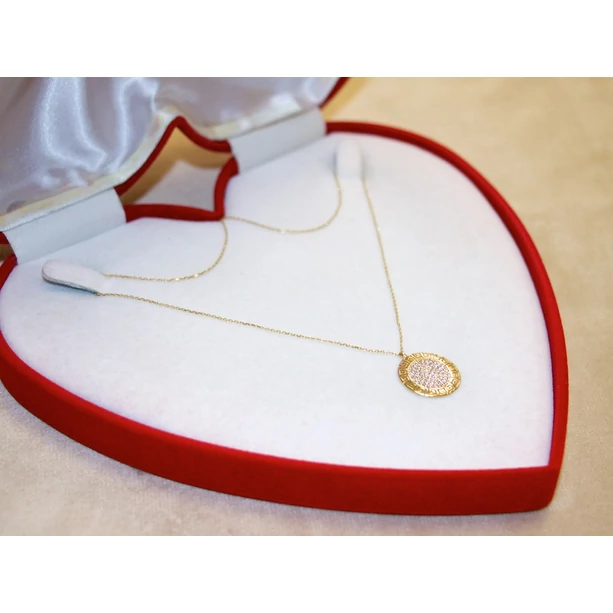 Új arany anker + köves kör medálos lánc Új arany anker + köves kör medálos lánc