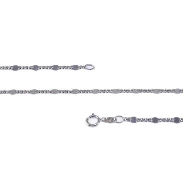 Fényes betétes fehérarany pancer nyaklánc Fényes betétes fehérarany pancer nyaklánc