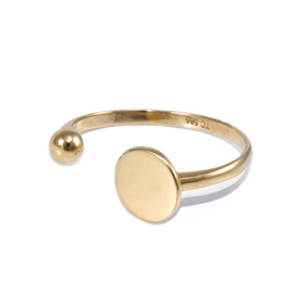 Nyitott arany fantáziagyűrű Nyitott arany fantáziagyűrű