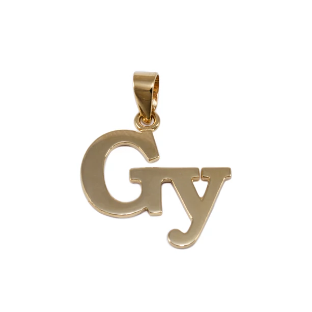 Fényes "Gy" betű arany medál