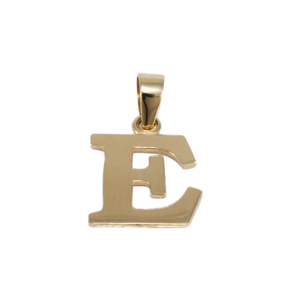 Fényes "E" betű arany medál