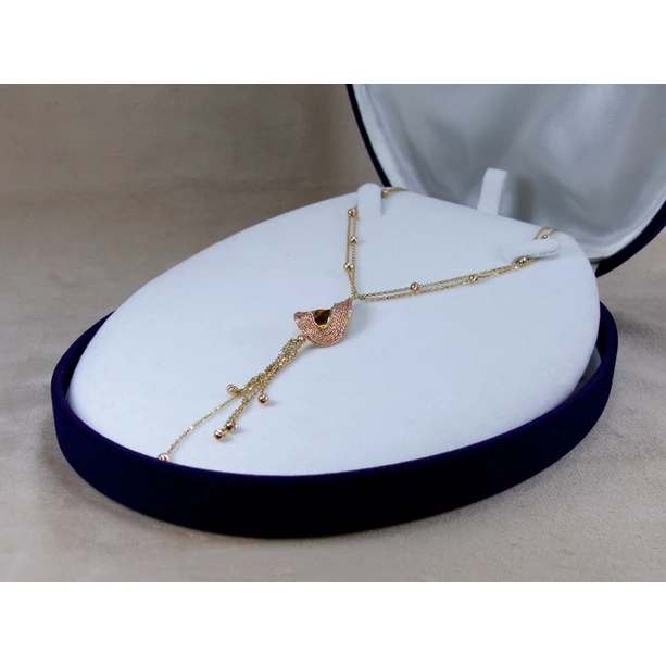 Új bicolor arany bogyós anker lánc vésett betéttel Új bicolor arany bogyós anker lánc vésett betéttel