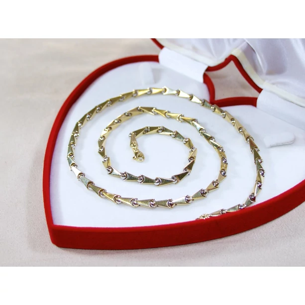 Felújított arany bicolor fantázia lánc Felújított arany bicolor fantázia lánc