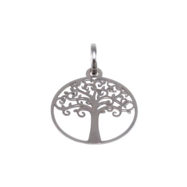 Kör fehérarany életfa medál Kör fehérarany életfa medál