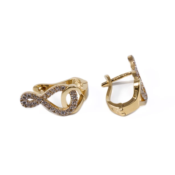 Hullámos köves arany fülbevaló Hullámos köves arany fülbevaló